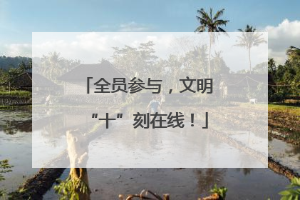 全员参与，文明“十”刻在线！