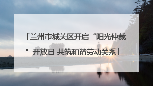 兰州市城关区开启“阳光仲裁”开放日 共筑和谐劳动关系
