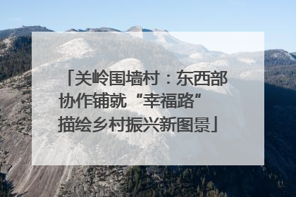 关岭围墙村：东西部协作铺就“幸福路” 描绘乡村振兴新图景
