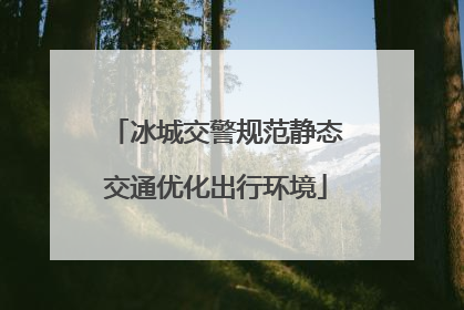 冰城交警规范静态交通优化出行环境