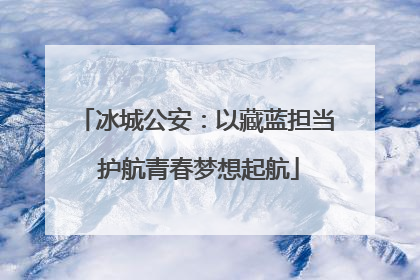 冰城公安：以藏蓝担当 护航青春梦想起航