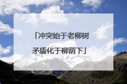 冲突始于老柳树 矛盾化于柳荫下