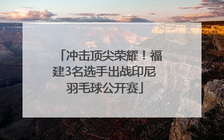 冲击顶尖荣耀！福建3名选手出战印尼羽毛球公开赛
