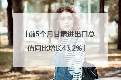 前5个月甘肃进出口总值同比增长43.2%