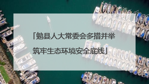 勉县人大常委会多措并举筑牢生态环境安全底线
