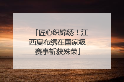匠心织锦绣！江西夏布绣在国家级赛事斩获殊荣