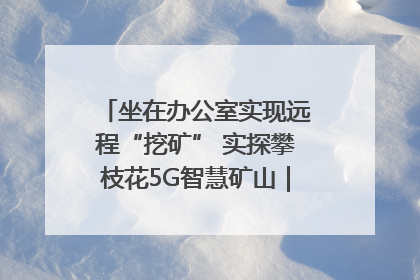 坐在办公室实现远程“挖矿” 实探攀枝花5G智慧矿山｜网络名人四川行