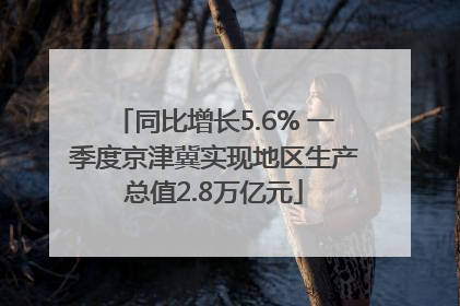 同比增长5.6% 一季度京津冀实现地区生产总值2.8万亿元