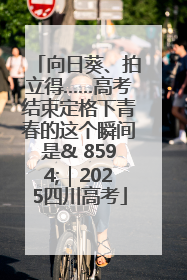 向日葵、拍立得……高考结束定格下青春的这个瞬间是& 8594;｜2025四川高考