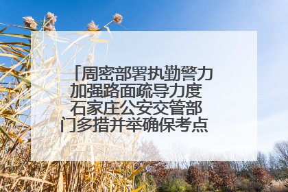周密部署执勤警力 加强路面疏导力度 石家庄公安交管部门多措并举确保考点周边交通环境良好