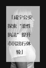 咸宁公安探索“柔性执法”提升市民出行体验