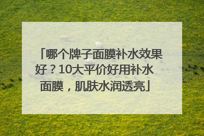 哪个牌子面膜补水效果好？10大平价好用补水面膜，肌肤水润透亮