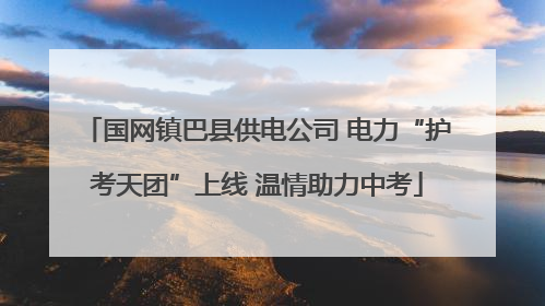 国网镇巴县供电公司 电力“护考天团”上线 温情助力中考