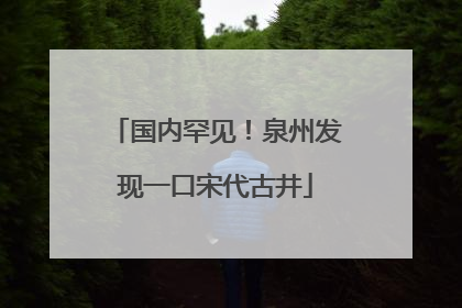国内罕见！泉州发现一口宋代古井