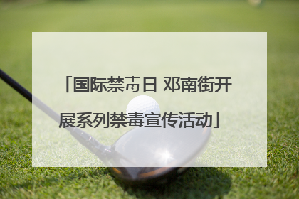 国际禁毒日 邓南街开展系列禁毒宣传活动