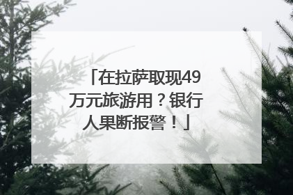 在拉萨取现49万元旅游用？银行人果断报警！