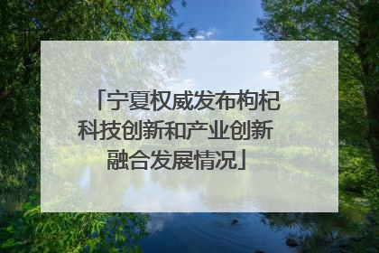 宁夏权威发布枸杞科技创新和产业创新融合发展情况