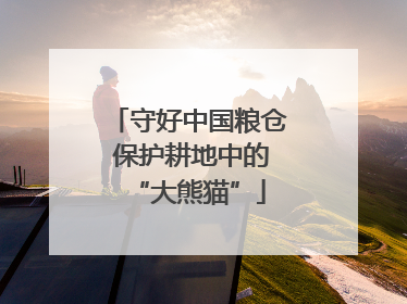 守好中国粮仓 保护耕地中的“大熊猫”