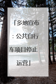 多地宣布：公共自行车项目停止运营