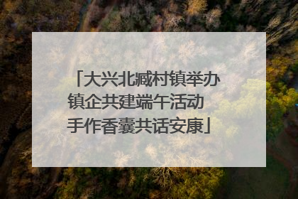 大兴北臧村镇举办镇企共建端午活动 手作香囊共话安康