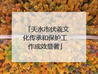 天水市伏羲文化传承和保护工作成效显著