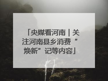 央媒看河南｜关注河南县乡消费“焕新”记等内容