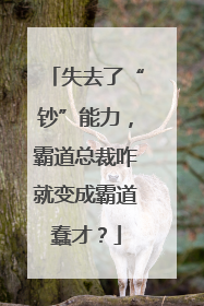 失去了“钞”能力，霸道总裁咋就变成霸道蠢才？