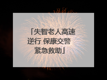 失智老人高速逆行 保康交警紧急救助