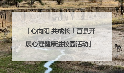 心向阳 共成长！莒县开展心理健康进校园活动