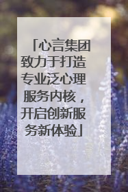 心言集团致力于打造专业泛心理服务内核，开启创新服务新体验