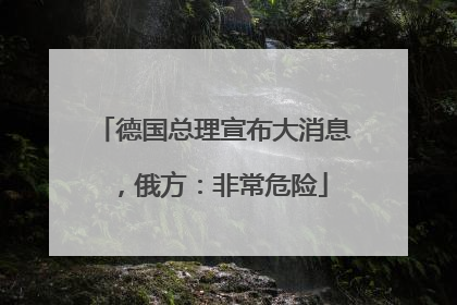 德国总理宣布大消息，俄方：非常危险