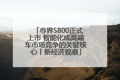 尊界S800正式上市 智能化成高端车市场竞争的关键核心丨新经济观察