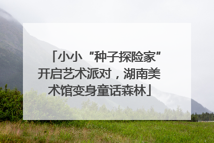 小小“种子探险家”开启艺术派对，湖南美术馆变身童话森林
