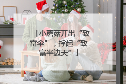 小蘑菇开出“致富伞”，撑起“致富半边天”