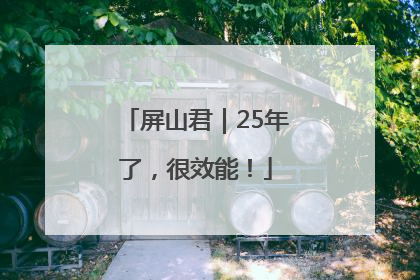 屏山君｜25年了，很效能！