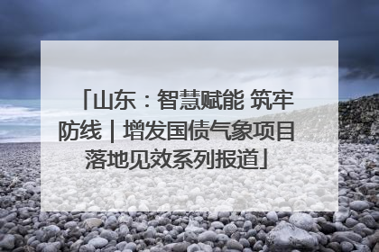 山东：智慧赋能 筑牢防线｜增发国债气象项目落地见效系列报道