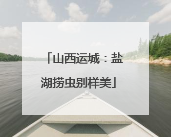 山西运城：盐湖捞虫别样美