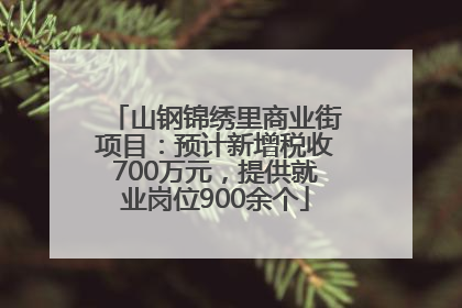 山钢锦绣里商业街项目：预计新增税收700万元，提供就业岗位900余个