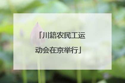 川籍农民工运动会在京举行