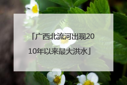 广西北流河出现2010年以来最大洪水