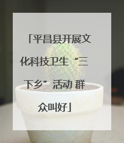平昌县开展文化科技卫生“三下乡”活动 群众叫好