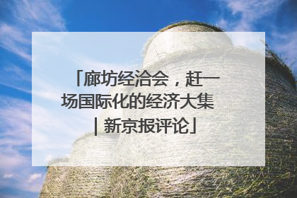廊坊经洽会，赶一场国际化的经济大集｜新京报评论