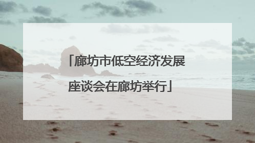 廊坊市低空经济发展座谈会在廊坊举行