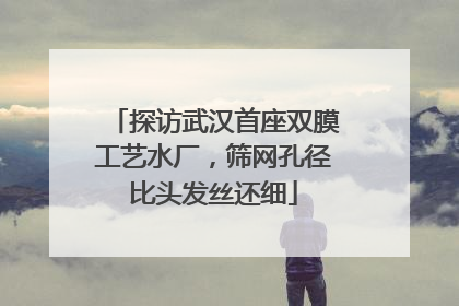 探访武汉首座双膜工艺水厂，筛网孔径比头发丝还细