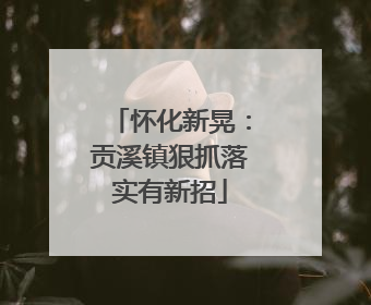 怀化新晃：贡溪镇狠抓落实有新招
