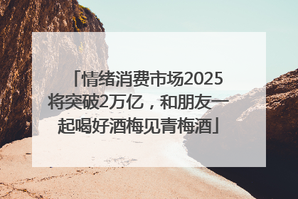 情绪消费市场2025将突破2万亿，和朋友一起喝好酒梅见青梅酒