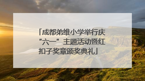 成都弟维小学举行庆“六一”主题活动暨红扣子奖章颁奖典礼