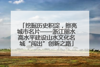 挖掘历史积淀，擦亮城市名片——浙江丽水高水平建设山水文化名城“闯出”创新之路