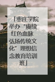 枣庄学院举办“赓续红色血脉 弘扬传统文化”理想信念教育培训班
