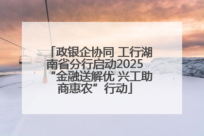 政银企协同 工行湖南省分行启动2025“金融送解优 兴工助商惠农”行动